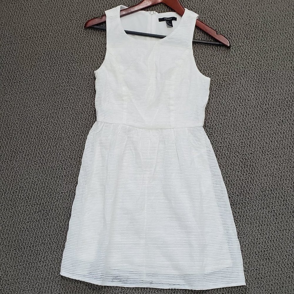 white textured dress
